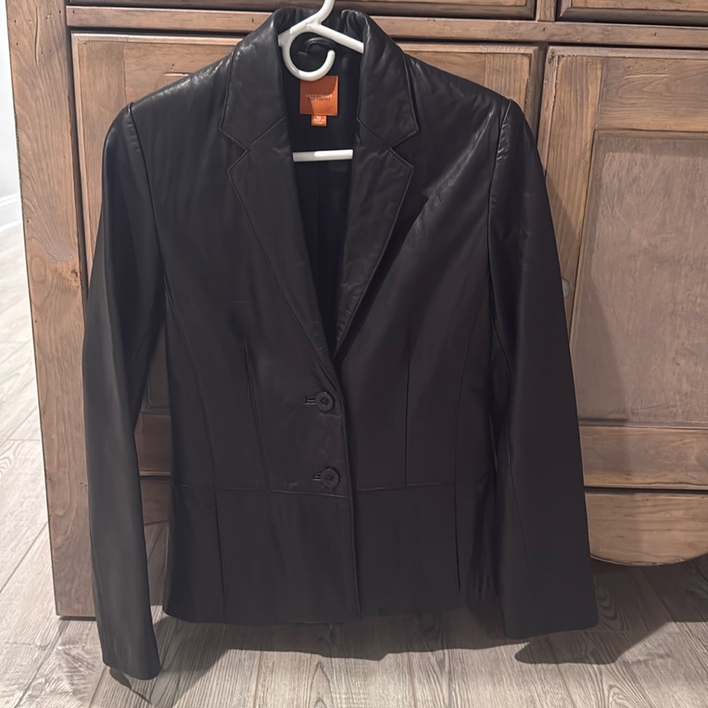 Anonymous John Carlisle black leather jacket size XS